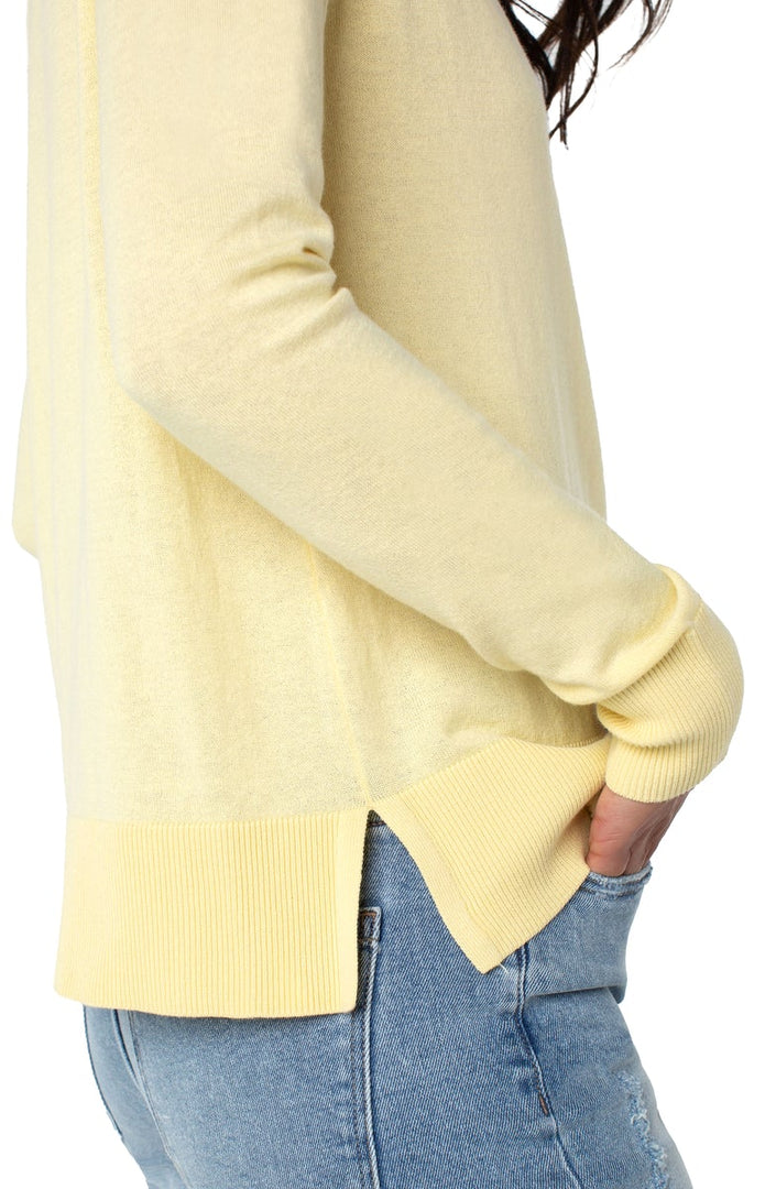 Liverpool Los Angeles Raglan Sweater With Side Slits