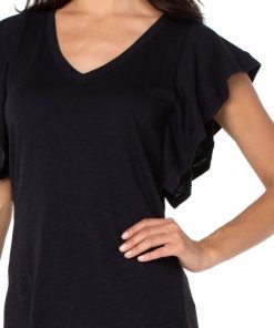 Liverpool Los Angeles Flutter Sleeve Knit