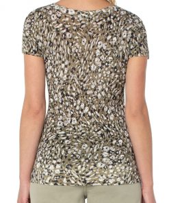 Liverpool Los Angeles Printed Scoop Neck