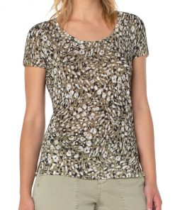 Liverpool Los Angeles Printed Scoop Neck